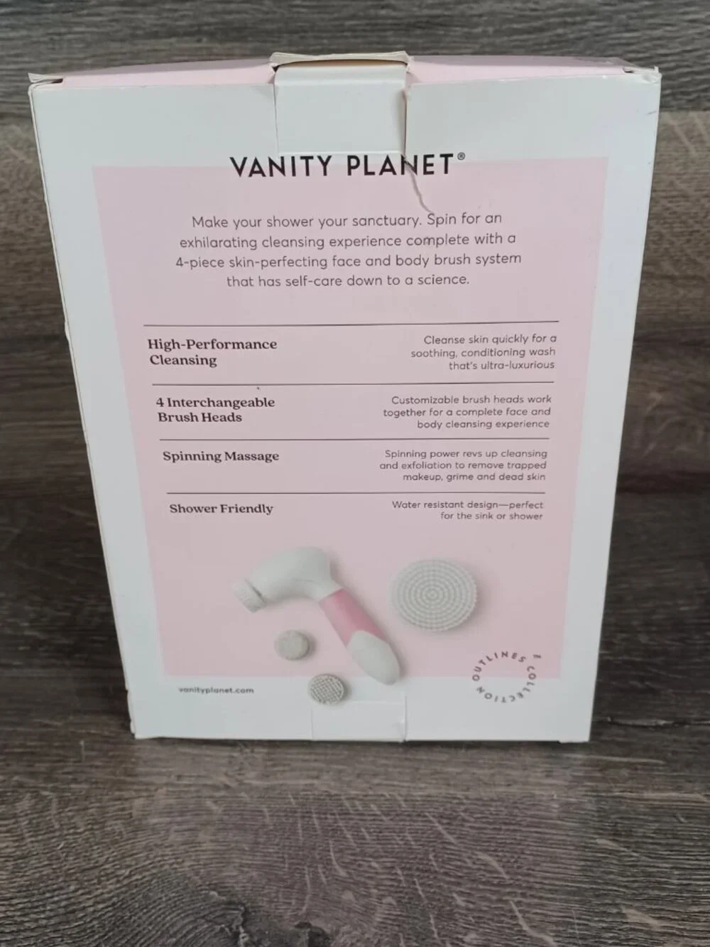 NIB Vanity Planet Face & Body Cleansing System Facial Brush Exfoliating